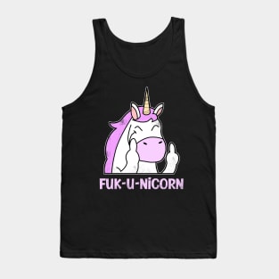 Pink Unicorn Middle Finger Tank Top